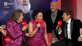 ntervista a Gianni Morandi e Ricchi e Poveri 3ª serata  Radio2 a Sanremo [upl. by Swihart]