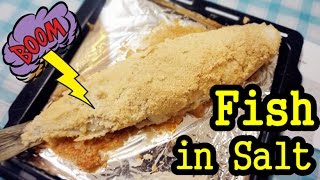 簡易 鹽焗烏頭食譜 Baked Fish in Salt recipe  Amy Kitchen [upl. by Llamaj]