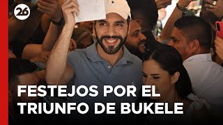 EL SALVADOR  EN VIVO  Festejos por el triunfo de Bukele [upl. by Airbmak403]