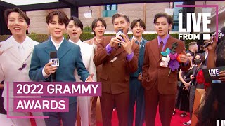 BTS Share Their DREAM Collaboration at Grammys 2022  E Red Carpet amp Award Shows [upl. by Delores]