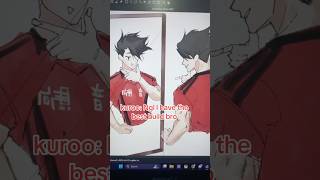 is oki kuroo but bokuto was right ✋🏻anime bokutokoutarou digitalart artwork [upl. by Ynottirb]