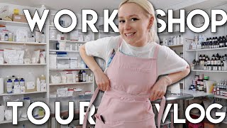 Workshop Tour Vlog Cleaning amp Formulate w me [upl. by Mylander]