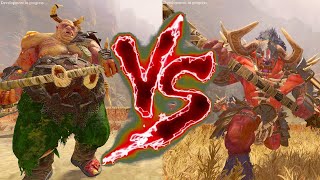 Plague Ogres GW VS Minotaurs of Khorne GW Total War Warhammer 3 [upl. by Atal774]