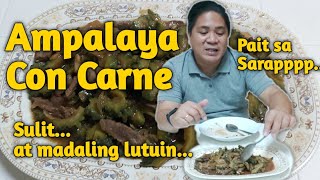 EPISODE44 How to Cook Ampalaya Con Carne [upl. by Aitnyc]