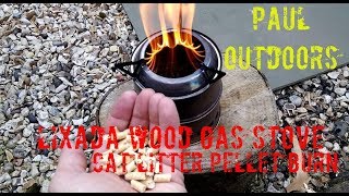 Lixada Wood Gas Stove Revisited Cat Litter Wood Pellet Burn [upl. by Reggie]