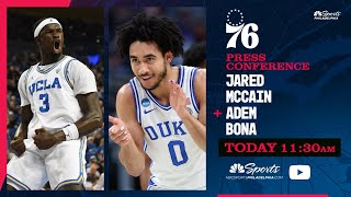 LIVE STREAM Sixers introduce draft picks Jared McCain and Adem Bona [upl. by Hsepid]