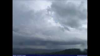 Cumulonimbus heavy rain and shelf cloud visible from Marburg Australia timelapse  Nov 18 2012 [upl. by Lars]