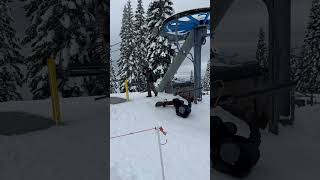 Ski lift fail snowboarding [upl. by Eirod410]