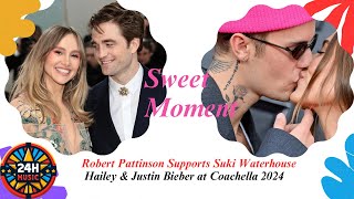 Robert Pattinson Supports Suki Waterhouse Hailey amp Justin Bieber at Coachella 2024quot [upl. by Filomena]