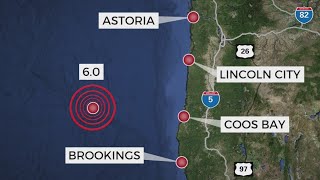 60 magnitude earthquake strikes off Oregon Coast near Bandon [upl. by Rosalyn]