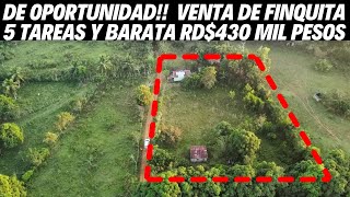 Finquita de 5 Tareas de Oportunidad y Barata RD430 Mil Pesos en Monte Plata [upl. by Ki697]