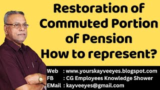 Restoration of Commuted Portion of Pension  How to represent [upl. by Phemia]