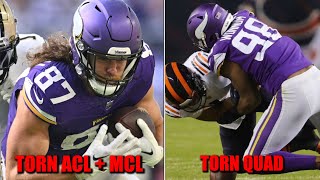 OCONNELL TJ Hockenson Tore ACL amp MCL DJ Wonnum Tore Quad [upl. by Britton]