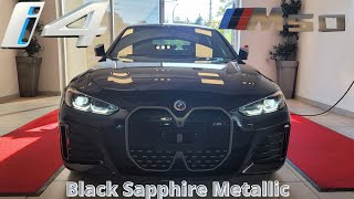 NEW ARRIVAL 2022 BMW i4 M50 Black Sapphire Metallic on Cognac Sensatec [upl. by Ahsenrac]