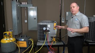 Checking Refrigerant Charge for R410a Condensing Units Using Subcooling Method [upl. by Schwing]