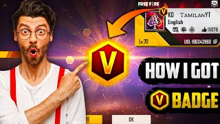 HOW TO GET V BADGE   FULL DETAILS 💥 GARENA FREE FIRE🔥 [upl. by Eloise873]