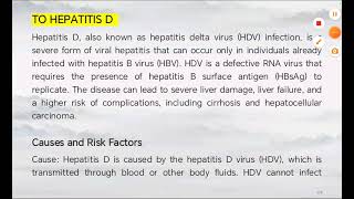 Hepatitis D  Causes amp Risk Factor  Clinical Manifestations  Diagnostic Evaluation  Management [upl. by Pride635]