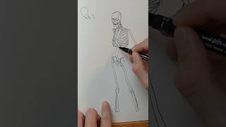 How to draw the skeleton simple guide drawwithme drawingtutorial arttips [upl. by Eskill]