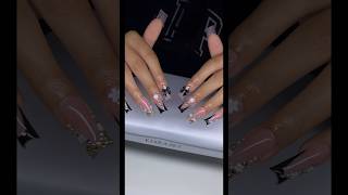 blinged out sets are my fav 🖤 nails acrylictips naildesigns nailtech acrylicnails [upl. by Nitsreik53]