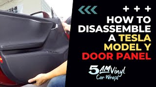 How to disassemble 2019 Tesla Model S door panel [upl. by Eisoj]