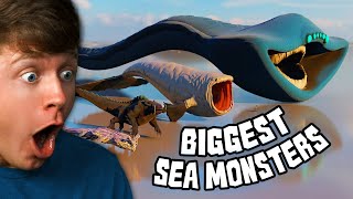 BIGGEST Sea Monster SIZE COMPARISON Reaction [upl. by Kabab572]