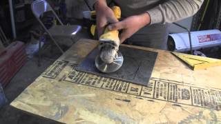 How to Cut Porcelain Tileusing an angle grinder [upl. by Cattima]