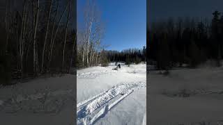 My buddy hitting a nice little bump on the hydro line [upl. by Bonnice]