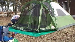 Setting up the Coleman Evanston 8 Man Tent [upl. by Pazit]