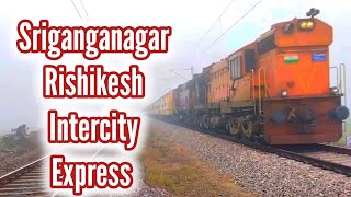 ALCo Twins Race Through Dense Fog Sriganganagar Rishikesh Intercity Express [upl. by Anehta890]