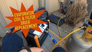 Horizontal Evaporator Coil and Filter Drier Replacement [upl. by Frear70]