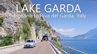 Lake Garda Scenic Drive 4K  Gargnano to Riva del Garda Italy [upl. by Ardnuyek]