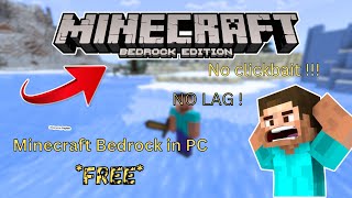 😍How to Play Minecraft Bedrock edition In PC for FREE✨💕 Tutorial  Windows 1011  100 working [upl. by Aneeuqahs]