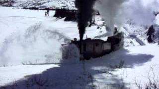 White Pass amp Yukon Route railway  Rotary Snow Plow at Work 3 [upl. by Yarased]