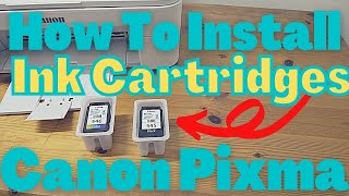 How To Install Ink Cartridges Canon Pixma TS3151 [upl. by Carnahan]