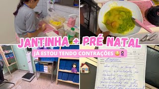 AS CONTRAÇÕES JA COMECARAM POR AQUI 😕 CALDO VERDE NA JANTA  PRÉ NATAL COM OBSTETRA 🤰🏻 [upl. by Atsylak]