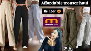 Meesho trendy and affordable trouser haul  meesho trouser haul [upl. by Hume]