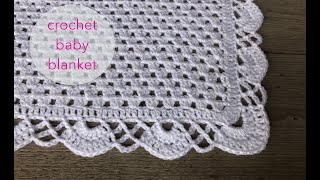 crochet baby blanket  free crochet pattern [upl. by Kape780]