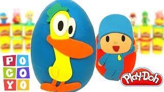 Ovos Surpresas do Pocoyo e do Pato em Português Brasil de Massinha Play Doh [upl. by Dom]