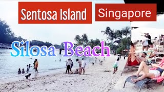 Singapore  Sentosa Island  Siloso Beach mumbai to Singapore feb 2024 singapore [upl. by Aillij]