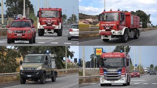 4K  CaEsk  ACT  ABP Vigili del Fuoco Messina in sirena  AFBosc Iveco Daily 4x4 Corpo Forestale [upl. by Donia]