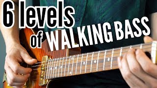 6 levels of WALKING BASS for guitar [upl. by Murtha]