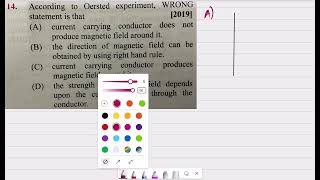 14 According to Oersted experiment WRONG statement is that 2019 [upl. by Hasin]