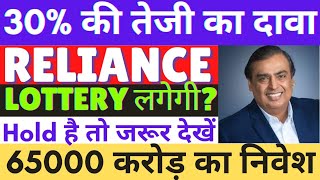 reliance share latest news  reliance share jv news  reliance hold or sell  target [upl. by Lramaj344]