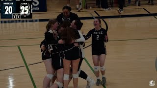 NHTI Volleyball vs WOL playoff highlights [upl. by Amarette]