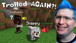 Skeppy Trolls BadBoyHalo With The Minecraft Morph Mod REACTION The ART of Trolling [upl. by Atteynad23]