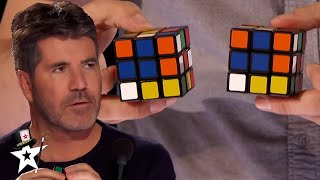 Amazing Rubiks Cube Magic STUNS Judges [upl. by Aisylla]