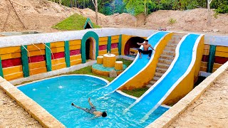 120 Days Building Underground House With Water Slide To Swimming Pool [upl. by Grizel]