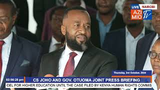 CS Joho SCINTILLATING presser on the state of upwelling on LVictoria resulting death of fish [upl. by Lewap]