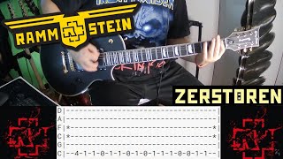 Rammstein  Zerstören Guitar Cover Tabs [upl. by Naruq]