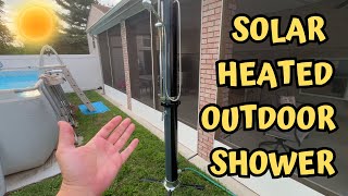 Quick Review of Bestway Flowclear SolarFlow 9 Gal SolarHeated Outdoor Shower [upl. by Bonney]